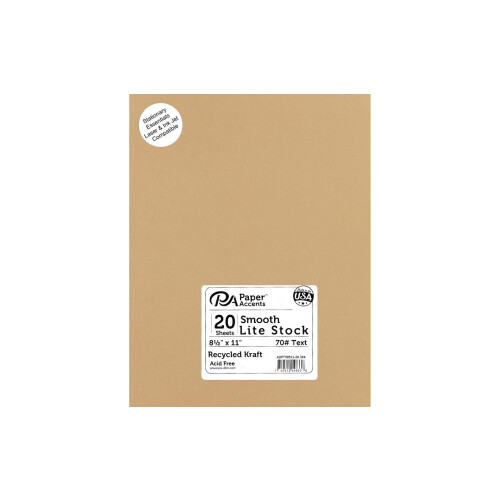 Accent Design Papel Kraft Lite 8.5x11 Stock