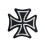 Emblema Cruz de Ferro, 3 polegadas - Branco Sobre Preto, Motocicleta Maltês, Aplicação de Ferro/Sew 1