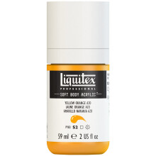 Tinta acrlica profissional para corpo macio Liquitex 59ml (2 onas) Garrafa Amarelo Laranja Azo