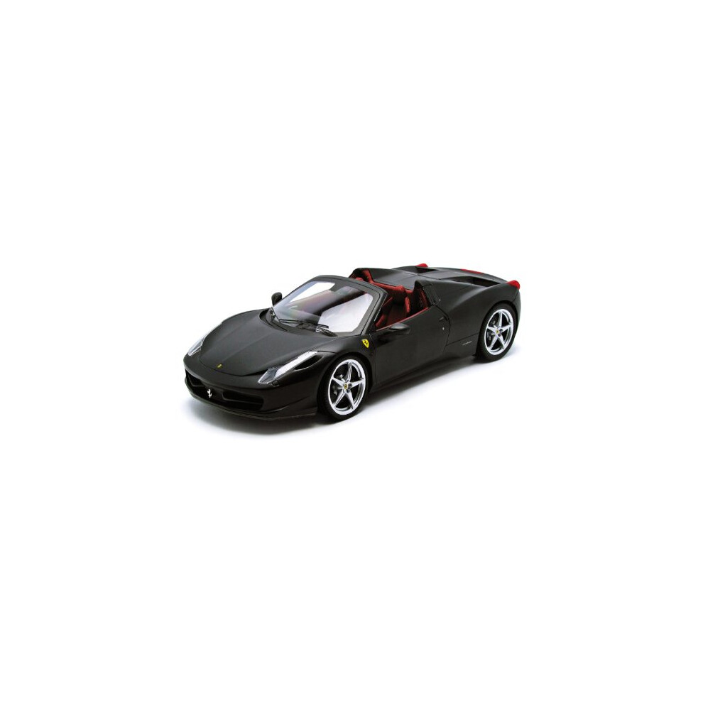 Hot wheels X5485 Ferrari 458 Italia Spider Matt Black Elite Edition 1/18 Diecast Car Model by Hotwheels