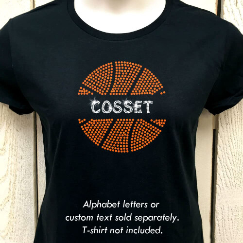 Transfer de T-Shirt com Design de Basquetebol em Rhinestuds 1