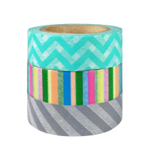 Wrapables Cool Stripes Japanese Washi Masking Tape (Set of 3) 10M L x 15mm W