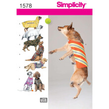 Patrones de costura para chaqueta y ropa de perro Simplicity 1578 (talla mediana)