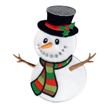 PatchMommy Boneco de Neve Patch Natal, Ferro/Sew On - Apliques para Crianças