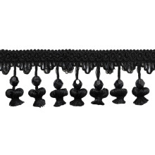 D?COPRO 2 1/2 tommer beaded l?gkvast Frynser/stil# NT2504 / Farve: Sort - K9 / S?lges af The Yard