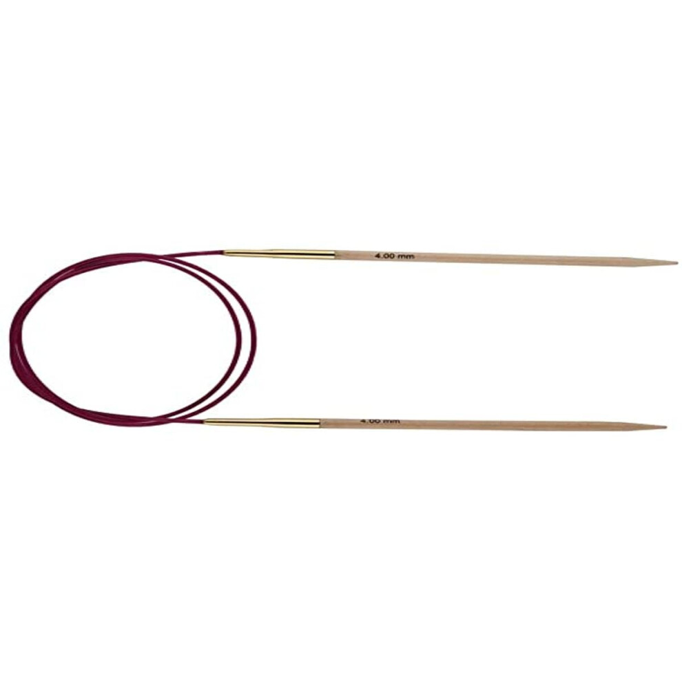 Knitpro Basix - Ferri Circolari 80 Cm X 4 Mm, Colore: Betulla-image