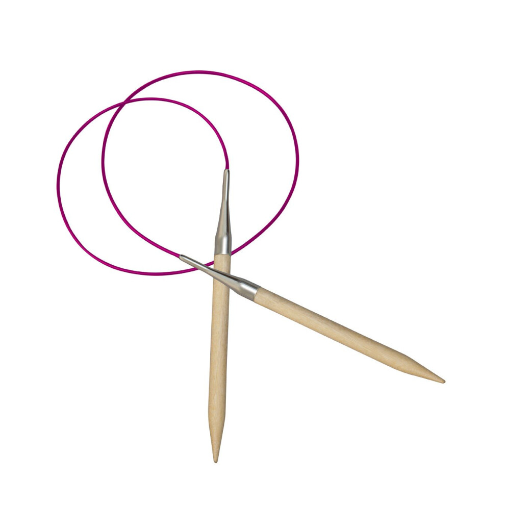 Knitpro Ferri Per Lavorare A Maglia Circolari, 100 Cm X 4 Mm, Colore: Betulla-image