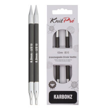 Vymeniteln kruhov ihlice KnitPro Karbonz 4"""" (10 cm) | velkost US 10 (6 mm)