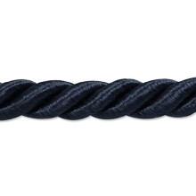 Versieringen op maat gesneden Rebekah 1/4"""" Twisted Cord Trim Marineblauw (20 meter gesneden)