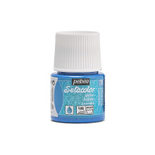 Pebeo Light Fabrics Glitter Setacolor Fabric Paint 45ml Aquamarine