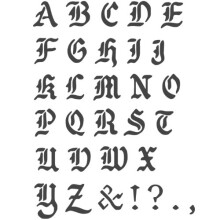 J BOUTIQUE STENCILS Transparente kreative Basic-Schriftzug-Schablone, wiederverwendbare Vorlage, A   Z-Alphabet-Buchstaben