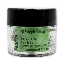 Pó de Pigmento Jacquard Pearl Ex 3 Gramas Verde Maçã - Mica Solta para Resina Epóxi, Aquarelas, Tinta de Caligrafia e Argila