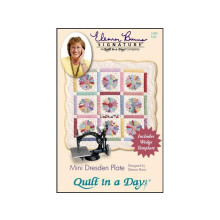 Quilt in a Day Eleanor Burns Signature Pattern - Mini modello e modello per piatto di Dresda (1280)