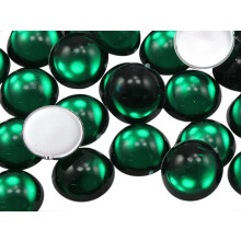 9 mm gr ner Smaragd. MD, flache R ckseite, runder Acryl-Cabochon, Pro Grade 75 St ck