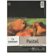 Canson Artist Series Mi-Teintes Pastelpapier Aardetinten Opvouwbaar Pad 9x12 inch 24 Vellen (98lb/160g) - Kunstenaarspapier voor volwassenen en stude