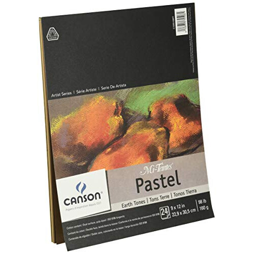 Papel Pastel Canson Artist Series Mi-Teintes, Tons Terrosos, Caderno, 9x12 polegadas, 24 Folhas 2