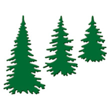 Evergreen Trees Set Steel Die for Scrapbooking (DIE217E)