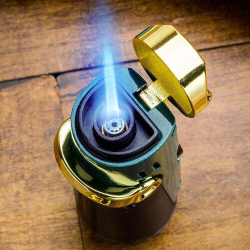Cigar Suit Metal Lighter Scissors Ceramic Ashtray Three-piece Gift Box Suit 1