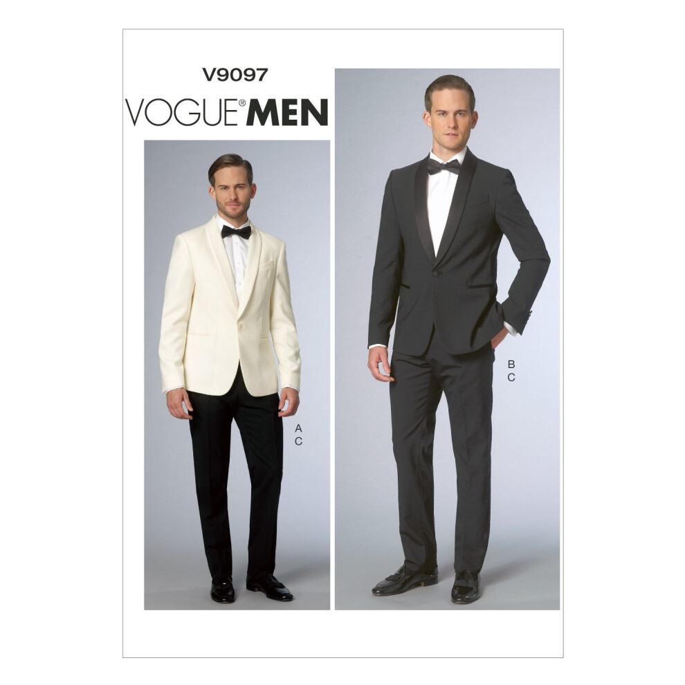 Vogue Patterns V9097muu Men's Jacket And Pants Sewing Template Size Muu (34-36-38-40)