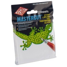 ESSDEE Mastercut Linoleum Carving Blocks - Stampmaking Printmaking Lino Carve - 100 x 100 x 4mm - Pack of 2