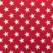 The Fabric Exchange     Stoff aus Poly-Baumwolle mit Sternendruck, 152,4 cm, Meterware (rot)