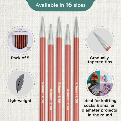 KnitPro Zing spidspinde 6"" (15 cm) | US st?rrelse 9 (5,5 mm) 2