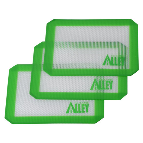 Silicone Alley, 3 Tapetes de Silicone Antiderrapante, Retângulo Pequeno 5 X 4 Polegadas, Verde 1