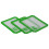 Silicone Alley, 3 Tapetes de Silicone Antiderrapante, Retângulo Pequeno 5 X 4 Polegadas, Verde 3