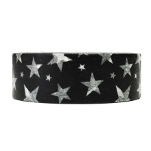 Wrapables Colorful Patterns Washi Masking Tape Black Stars