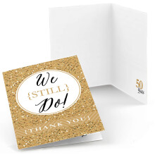 Big Dot of Happiness We Still Do - 50-jarig huwelijksjubileum - Bedankkaartjes (8 stuks)