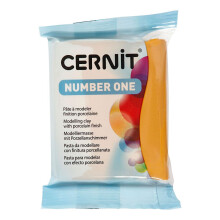Pasta de modelagem - Cernit - n1 - Ocre amarelo - 56 g - Não tóxico