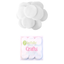 Playfully Ever After White Craft filtcirkler (2 tommer - 44 stk)