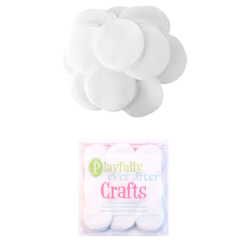 Círculos de Feltro Branco (2 Polegadas - 44pc)