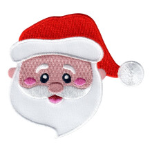 PatchMommy Aplique de Natal Papai Noel, Transferir/Sew On - Apliques para Crianças