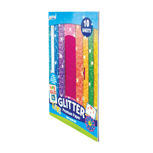 ArtSkills Papel 9" x 12" para Artes e Ofícios, 10 Pcs, Glitter Variado 2