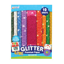 ArtSkills 9"""" x 12"""" papir til kunst og h?ndv?rk 10 stk. Assorteret glitter
