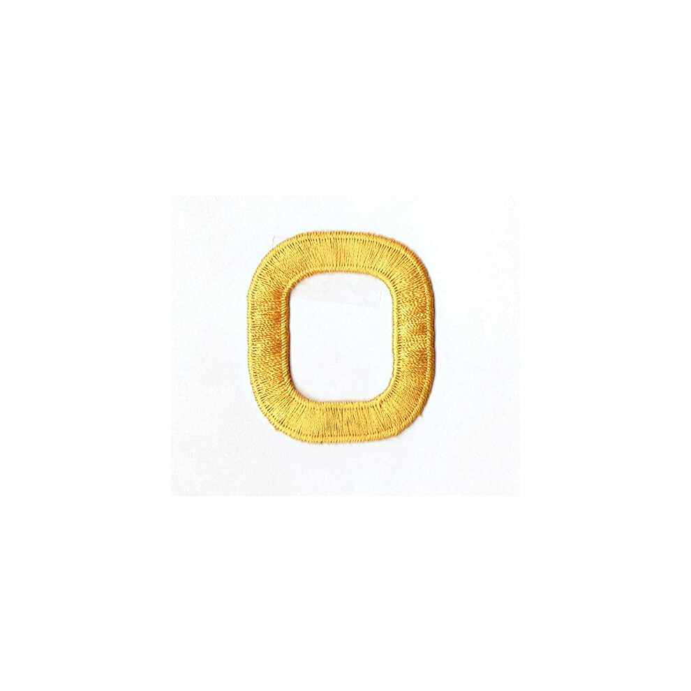 Cusson Brod Thermocollant Lettres Et Chiffres Jaunes 4,7 Cm (Lettre O)-image