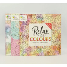 Colour Therapy Adult Colouring Books  Colour Therapy Designs 3 Different Books Included Floral Animals & Patterns 2Nd Edition 6846 Set