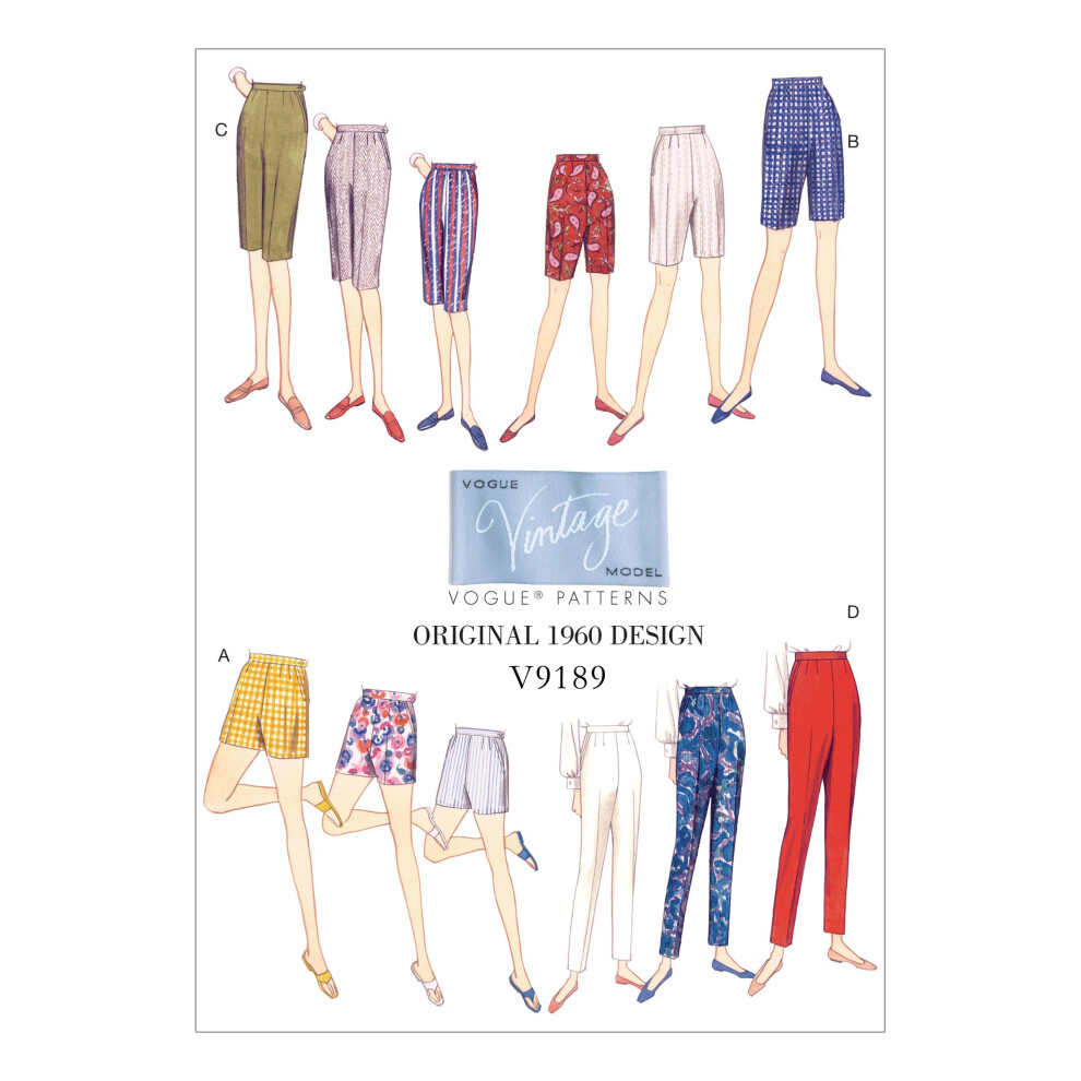 Vogue Patterns Misses' Shorts And Tapered Pants 14-16-18-20-22"""" Orange
