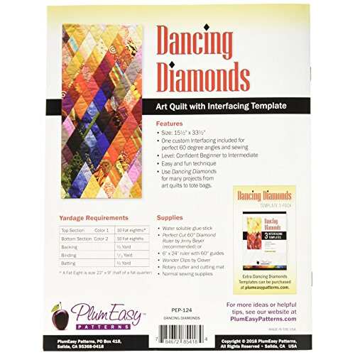 Modello per trapunta artistica ""Diamonds Dancing"" 1