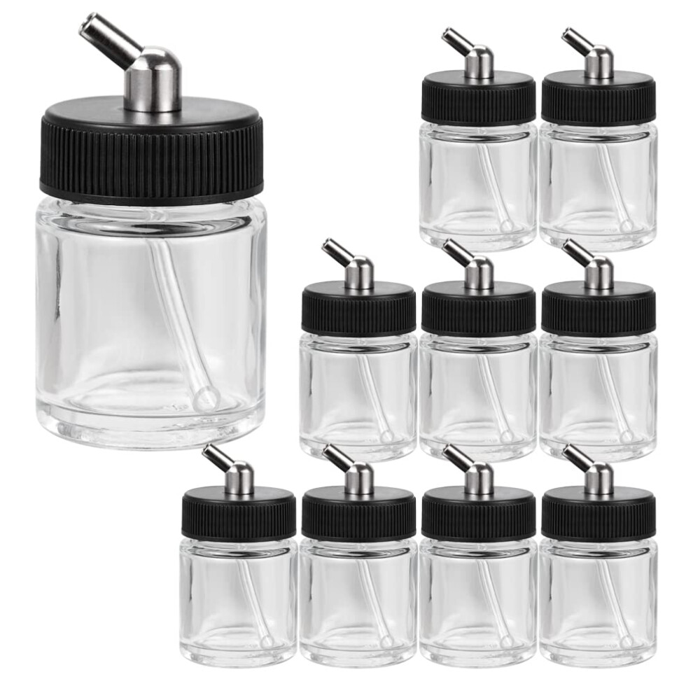 Ophir Box Of 10 Glass 22Cc Single-Action Airbrush Bottles For Airbrushes 742010378440