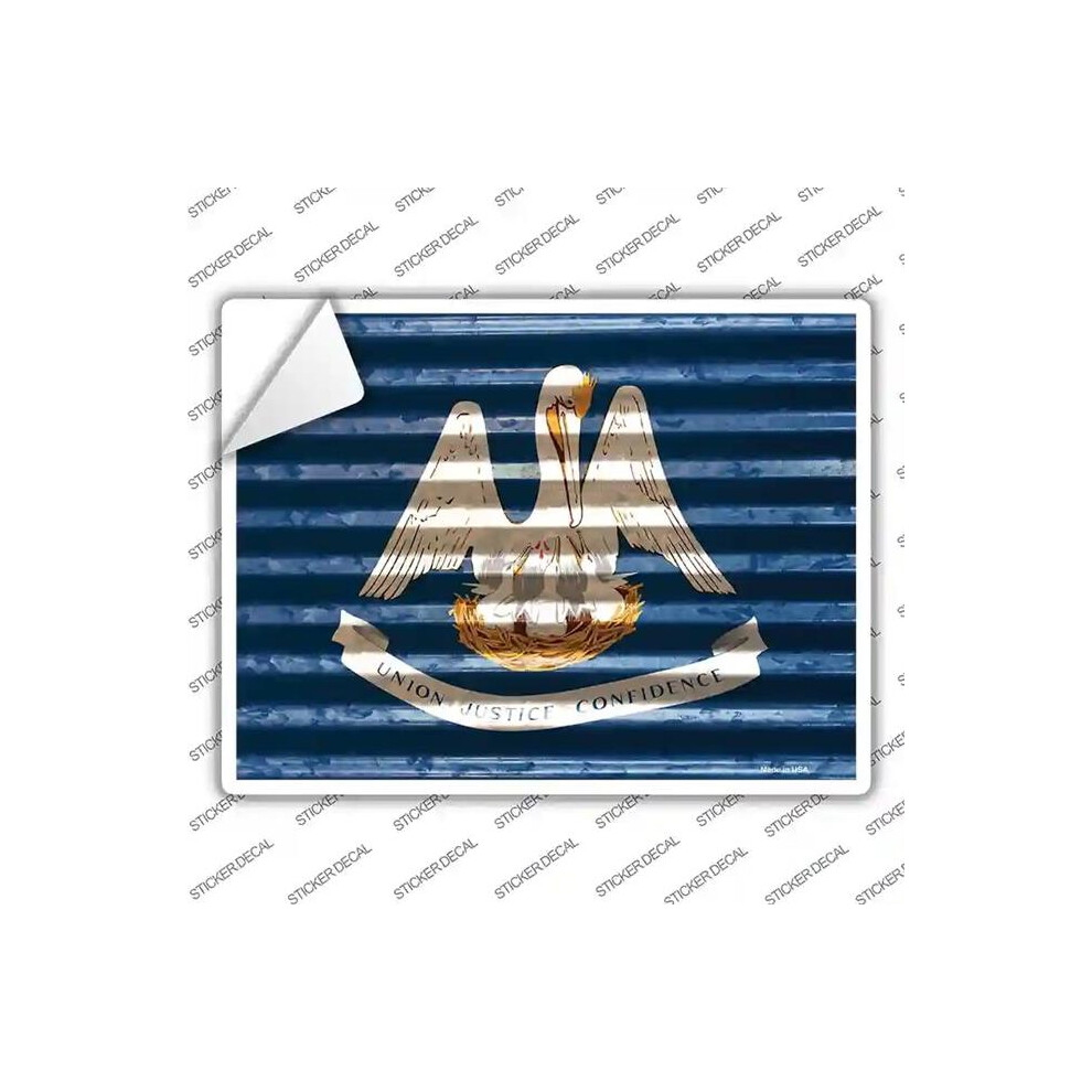 Smart Blonde P-2332S-L Louisiana Flag Novelty Rectangle Sticker Decal - Large 792636424458