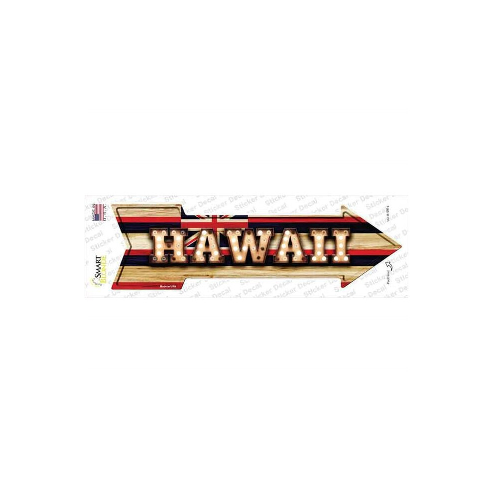 Smart Blonde A-591S-M Hawaii Bulb Lettering Novelty Arrow Sticker Decal - Medium 792636431753