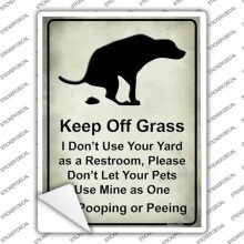 Smart Blonde P-1774s-XL Keep Off Grass Novelty Rectangle Sticker Decal - Extra Large