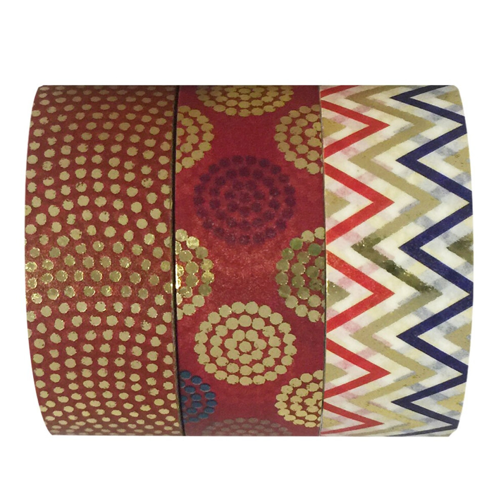 Nastro Adesivo Washi ""Dancedrew Dots"" (Set Da 3) 10 M L X 15 Mm W-image