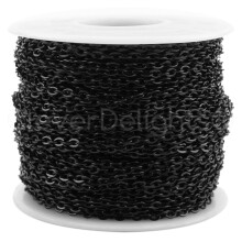 CleverDelights 2x3 mm-es kbellnc - stt fekete sznu - 30 lb
