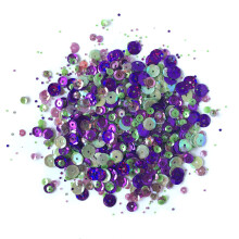 Buttons Galore and More Violet Blossom Sequin Tin