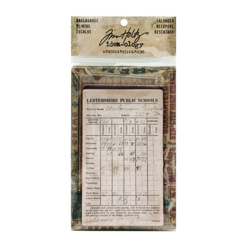 Baseboards - Recuperados por Tim Holtz Idea-ology, Dois - 3 x 5 Polegadas e Dois - 4 x 6 Polegadas, 4 Baseboards (TH93556) 2