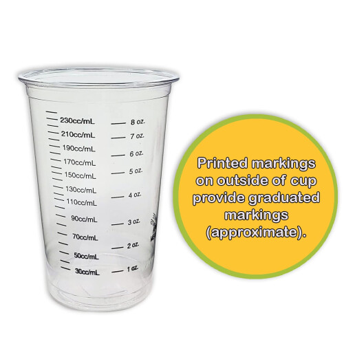 20 8oz Disposable Graduated Clear Plastic Cups for Mixing Paint  Stain  Epoxy  Resin 2