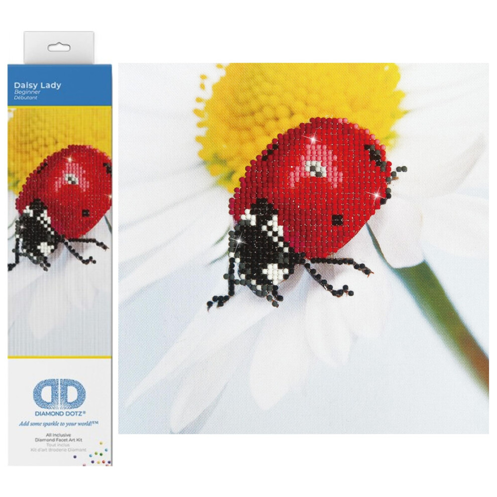 Kit Di Pittura A Diamante Diamond Dotz Daisy Lady Ladybug Per Adulti - Diamond Art Kits, Un Rilassante Kit Creativo Con Gemme Dotz 7,9""""X7,9""""-image